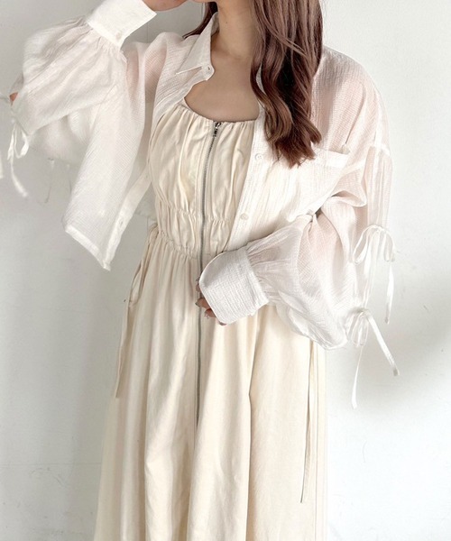 OLIVE des OLIVE(オリーブデオリーブ)の「フロントジップキャミワンピース(ワンピース・レディース・ボルドー/アイボリー/ブラック系その他・FREE)」の18枚目の写真