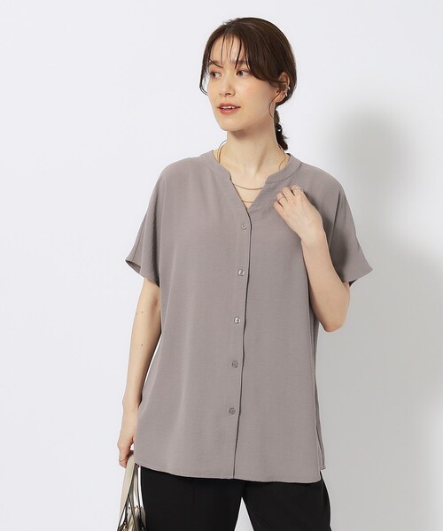 SHOO・LA・RUE(シューラルー)の「◆【イージーケア】オンにもオフにも 前あきスキッパーシャツ(シャツ/ブラウス・レディース・ライトベージュ/ブラウン系/オレンジ系/ネイビー・04/02/03)」の22枚目の写真