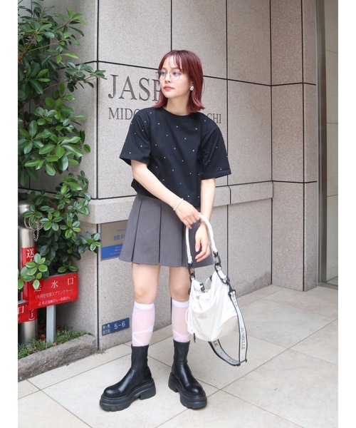 JUMELLE(ジュメロ)の「stone cropped T(Tシャツ/カットソー・レディース・ホワイト/ブラック・MEDIUM)」の15枚目の写真