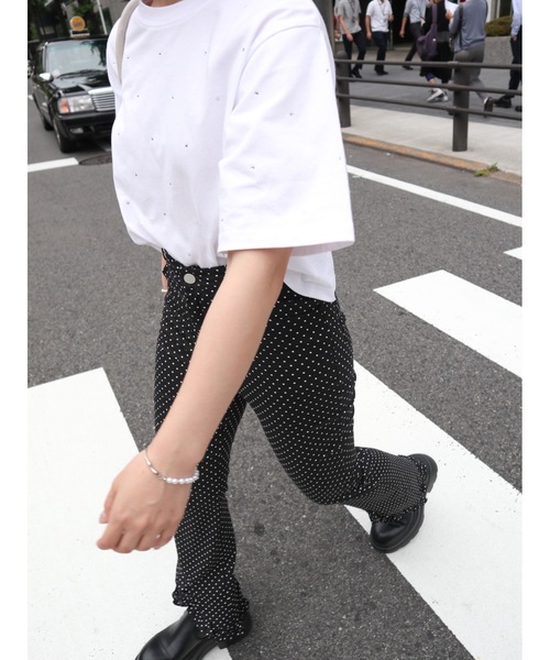 JUMELLE(ジュメロ)の「stone cropped T(Tシャツ/カットソー・レディース・ホワイト/ブラック・MEDIUM)」の18枚目の写真