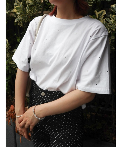 JUMELLE(ジュメロ)の「stone cropped T(Tシャツ/カットソー・レディース・ホワイト/ブラック・MEDIUM)」の19枚目の写真