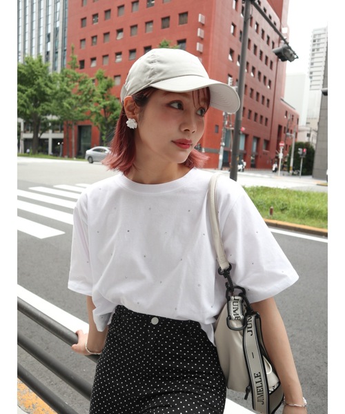 JUMELLE(ジュメロ)の「stone cropped T(Tシャツ/カットソー・レディース・ホワイト/ブラック・MEDIUM)」の5枚目の写真