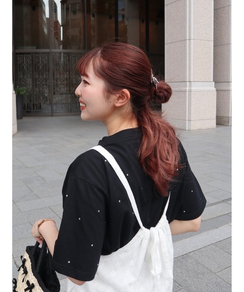 JUMELLE(ジュメロ)の「stone cropped T(Tシャツ/カットソー・レディース・ホワイト/ブラック・MEDIUM)」の9枚目の写真