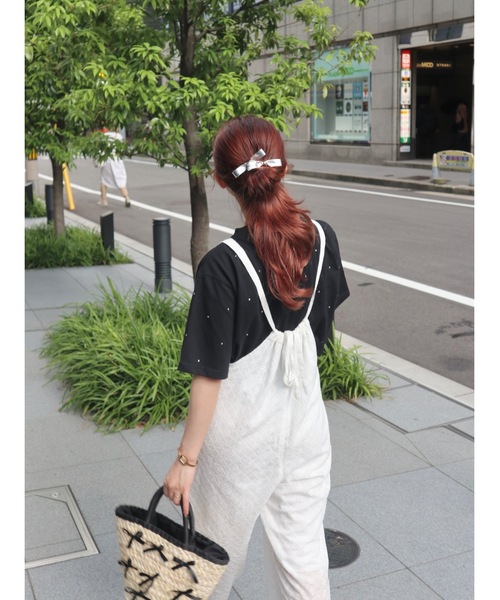 JUMELLE(ジュメロ)の「stone cropped T(Tシャツ/カットソー・レディース・ホワイト/ブラック・MEDIUM)」の12枚目の写真