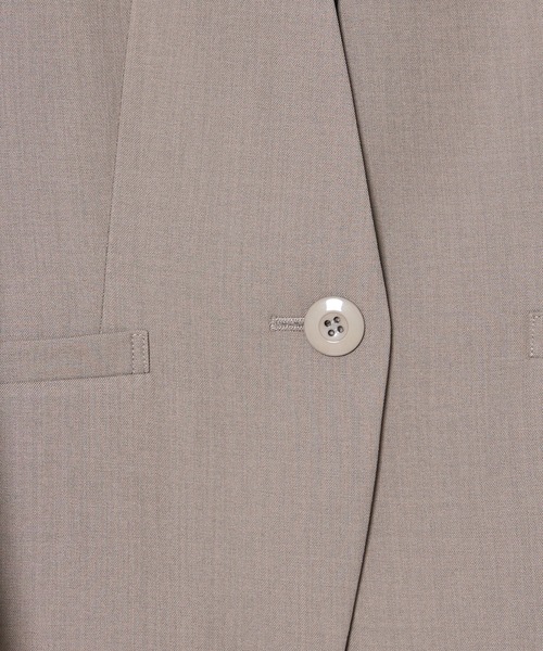 INED CLARO（イネドクラロ）の「【洗えるセットアップ】エシカルメランジ カラーレスジャケット（スーツジャケット・レディース・モカ/ブラック・7号/11号/9号）」の21枚目の写真