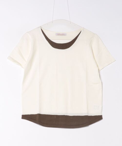 BANICO(バニコ)の「【Banico】ツーピース風Tシャツ (SS)(Tシャツ/カットソー・レディース・ブラック/ライトグレー/ホワイト/チョコ・FREE)」の18枚目の写真