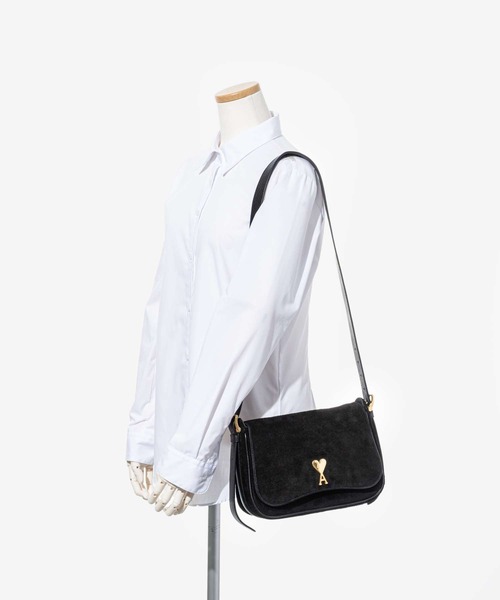 AMI Alexandre Mattiussi（アミアレクサンドルマテュッシ）の「AMI PARIS PANAME PANAME SATCHEL BAG アミ パリス パンメパナメ サッチェル ショルダーバッグ（ショルダーバッグ・レディース・ブラック・FREE）」の4枚目の写真