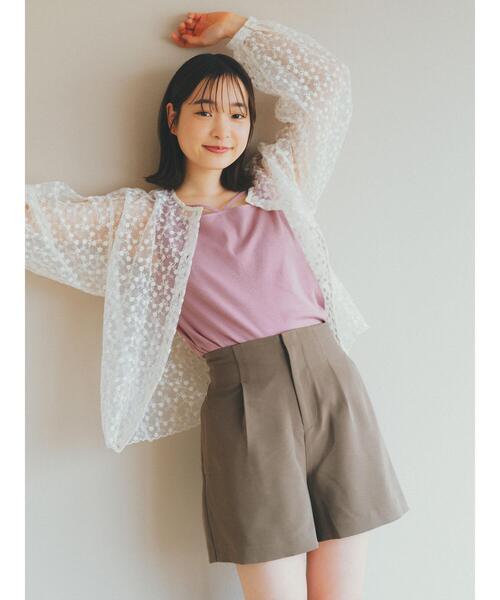 ehka sopo（エヘカソポ）の「スクエアネックタンクトップ（タンクトップ・レディース・ピンク/キナリ/グリーン/ブラック・F）」の20枚目の写真