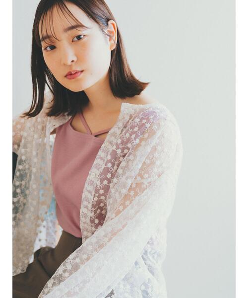 ehka sopo（エヘカソポ）の「スクエアネックタンクトップ（タンクトップ・レディース・ピンク/キナリ/グリーン/ブラック・F）」の22枚目の写真