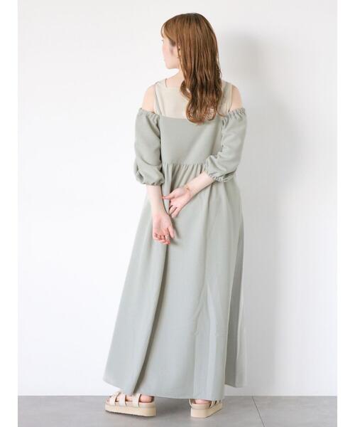 ehka sopo（エヘカソポ）の「スクエアネックタンクトップ（タンクトップ・レディース・ピンク/キナリ/グリーン/ブラック・F）」の7枚目の写真