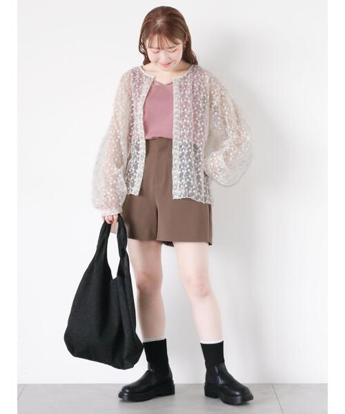 ehka sopo（エヘカソポ）の「スクエアネックタンクトップ（タンクトップ・レディース・ピンク/キナリ/グリーン/ブラック・F）」の10枚目の写真