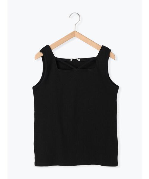 ehka sopo（エヘカソポ）の「スクエアネックタンクトップ（タンクトップ・レディース・ピンク/キナリ/グリーン/ブラック・F）」の13枚目の写真
