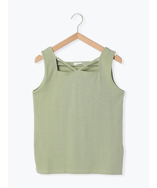 ehka sopo（エヘカソポ）の「スクエアネックタンクトップ（タンクトップ・レディース・ピンク/キナリ/グリーン/ブラック・F）」の14枚目の写真