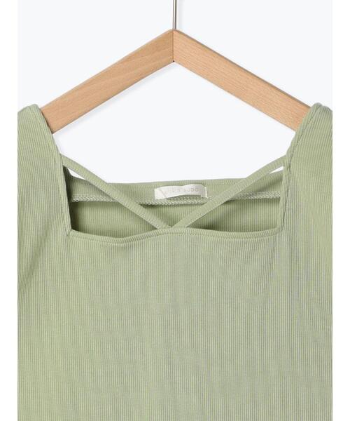 ehka sopo（エヘカソポ）の「スクエアネックタンクトップ（タンクトップ・レディース・ピンク/キナリ/グリーン/ブラック・F）」の16枚目の写真