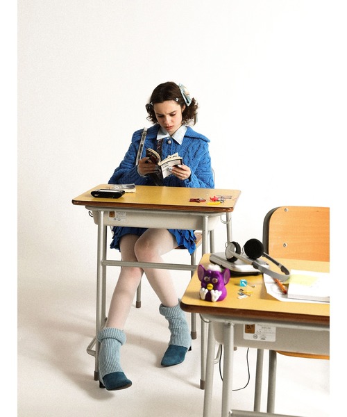 PAMEO POSE（パメオポーズ）の「Large Collar Cardigan（カーディガン/ボレロ・レディース・ブラック/ブルー/ピンク・FREE）」の5枚目の写真