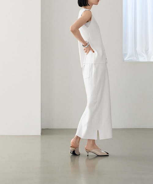 STYLE DELI(スタイルデリ)の「【LUXE】シャリ感ソウバリニットスカート(スカート・レディース・ブラック/ホワイト・SMALL/MEDIUM)」の16枚目の写真