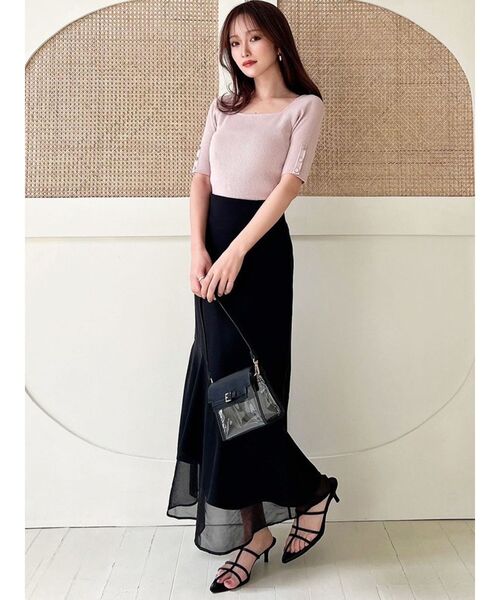 RESEXXY（リゼクシー）の「シアードッキングマーメイドスカート（スカート・レディース・アイボリー/ピンク/ブラック/ブルー・FREE）」の10枚目の写真