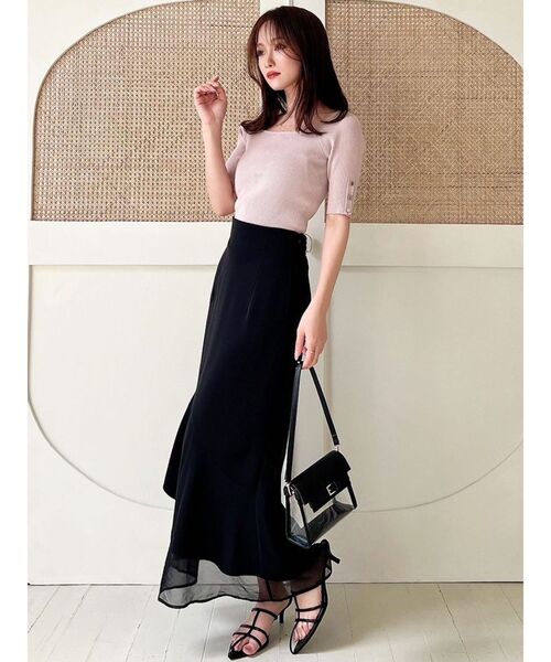 RESEXXY（リゼクシー）の「シアードッキングマーメイドスカート（スカート・レディース・アイボリー/ピンク/ブラック/ブルー・FREE）」の11枚目の写真