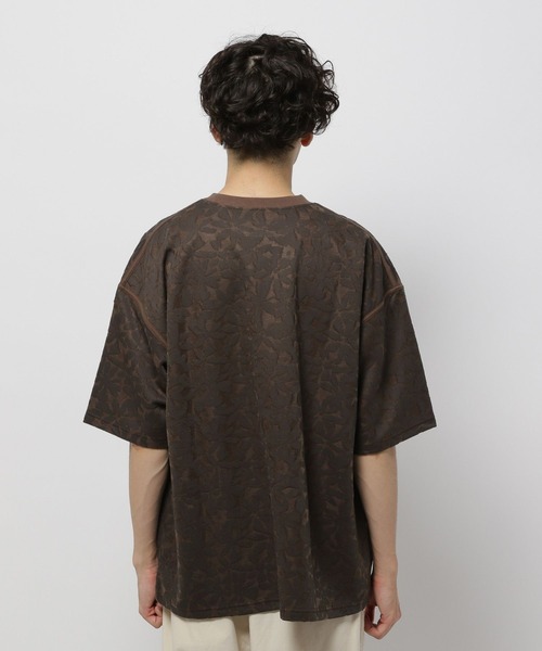 新品☆INIMIGO イニミーゴフラワージャガードシャツダークブラック