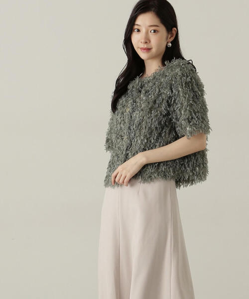 PROPORTION BODY DRESSING（プロポーションボディドレッシング）の「前後２ＷＡＹフェザーヤーントップス / 1214210802（シャツ/ブラウス・レディース・イエロー/ピンク/グリーン/グレー・FREE）」の15枚目の写真