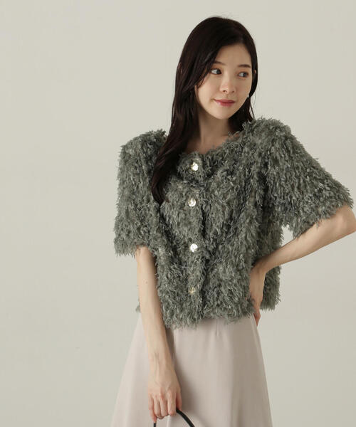 PROPORTION BODY DRESSING（プロポーションボディドレッシング）の「前後２ＷＡＹフェザーヤーントップス / 1214210802（シャツ/ブラウス・レディース・イエロー/ピンク/グリーン/グレー・FREE）」の12枚目の写真