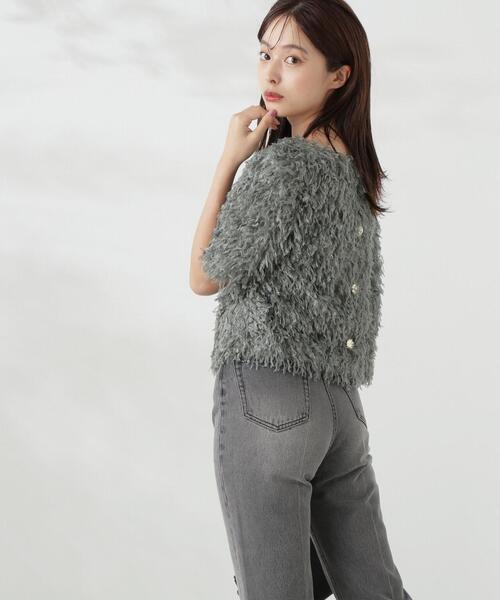 PROPORTION BODY DRESSING（プロポーションボディドレッシング）の「前後２ＷＡＹフェザーヤーントップス / 1214210802（シャツ/ブラウス・レディース・イエロー/ピンク/グリーン/グレー・FREE）」の10枚目の写真