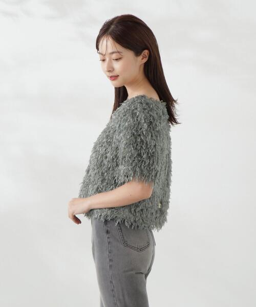 PROPORTION BODY DRESSING（プロポーションボディドレッシング）の「前後２ＷＡＹフェザーヤーントップス / 1214210802（シャツ/ブラウス・レディース・イエロー/ピンク/グリーン/グレー・FREE）」の5枚目の写真