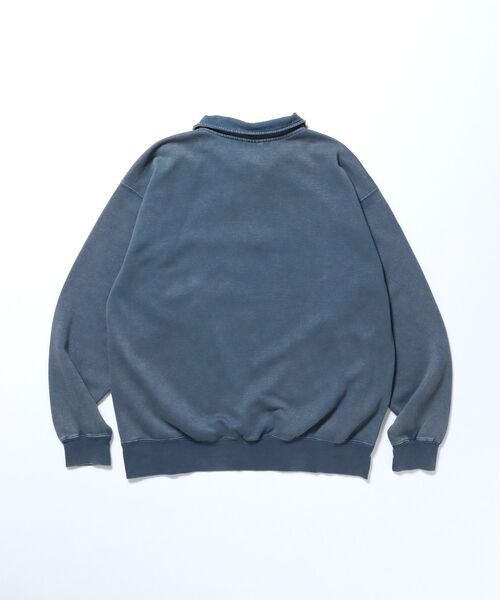 【セール】【BEN DAVIS（ベンデイビス）】LEAGUER FADED HALF ZIP / ヴィンテージライク オーバーサイズ シンプル ノームコア 刺繍 裏起毛（スウェット）｜BEN DAVIS（ベンデイビス）