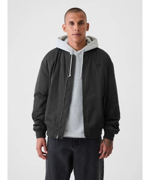 GAP(ギャップ)の「Gapロゴ リラックス ボンバージャケット(MA-1・メンズ・グリーン/ブラック・S/L/M/XS/XL)」の3枚目の写真