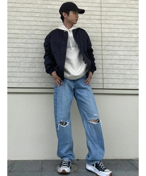 GAP(ギャップ)の「Gapロゴ リラックス ボンバージャケット(MA-1・メンズ・グリーン/ブラック・S/L/M/XS/XL)」の21枚目の写真