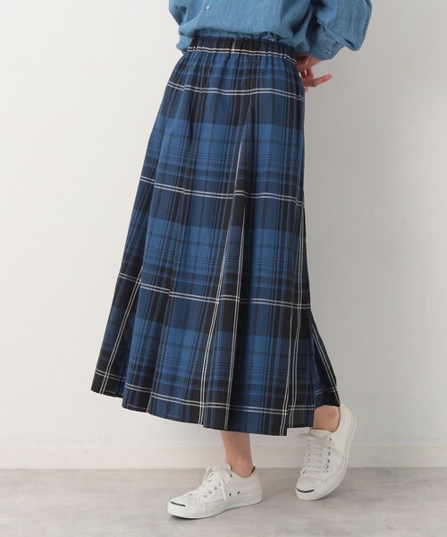 Dessin（デッサン）の「◆【秋色登場・ウエストゴム】映えチェックスカート（XS～L）（スカート・レディース・ブラック系1/レッド系3/ワイン系3・00/01/02/03）」の4枚目の写真