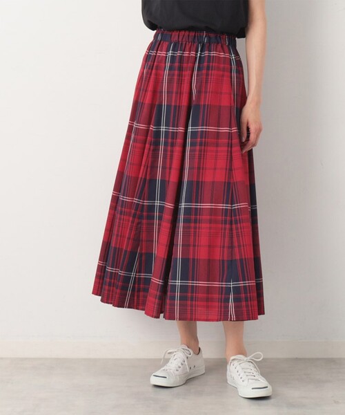 Dessin（デッサン）の「◆【秋色登場・ウエストゴム】映えチェックスカート（XS～L）（スカート・レディース・ブラック系1/レッド系3/ワイン系3・00/01/02/03）」の11枚目の写真