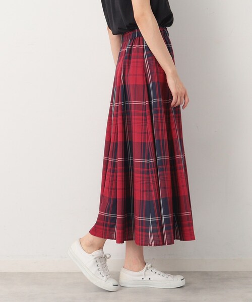 Dessin（デッサン）の「◆【秋色登場・ウエストゴム】映えチェックスカート（XS～L）（スカート・レディース・ブラック系1/レッド系3/ワイン系3・00/01/02/03）」の12枚目の写真