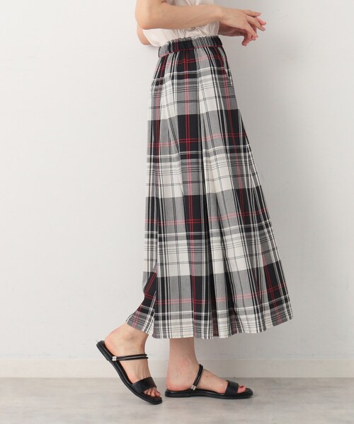 Dessin（デッサン）の「◆【秋色登場・ウエストゴム】映えチェックスカート（XS～L）（スカート・レディース・ブラック系1/レッド系3/ワイン系3・00/01/02/03）」の17枚目の写真