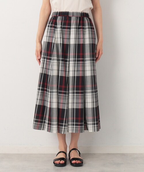 Dessin（デッサン）の「◆【秋色登場・ウエストゴム】映えチェックスカート（XS～L）（スカート・レディース・ブラック系1/レッド系3/ワイン系3・00/01/02/03）」の20枚目の写真