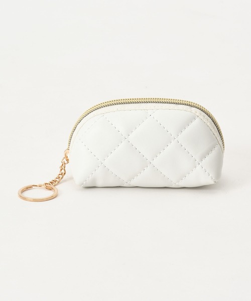 P.CALM ホワイト キルティングポーチ P.CALM ホワイト キルティングポーチ P.CALM ホワイト