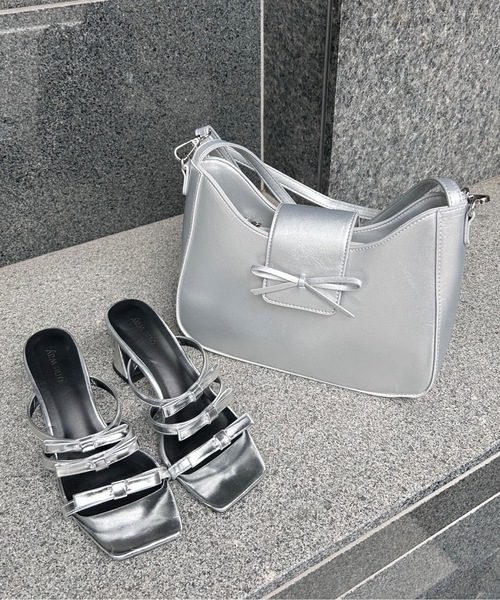 one wayザッカ（ワンウェイザッカ）の「リボン2wayショルダーバッグ（ショルダーバッグ・レディース・ブルー/ブラック/シルバーグレー/レッド・FREE）」の12枚目の写真