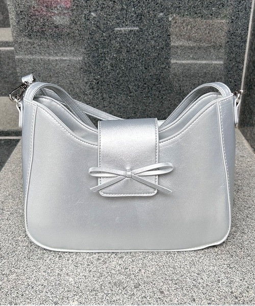 one wayザッカ（ワンウェイザッカ）の「リボン2wayショルダーバッグ（ショルダーバッグ・レディース・ブルー/ブラック/シルバーグレー/レッド・FREE）」の13枚目の写真