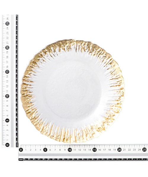 シャイン ガラスプレート M ゴールド（食器）｜Francfranc（フラン