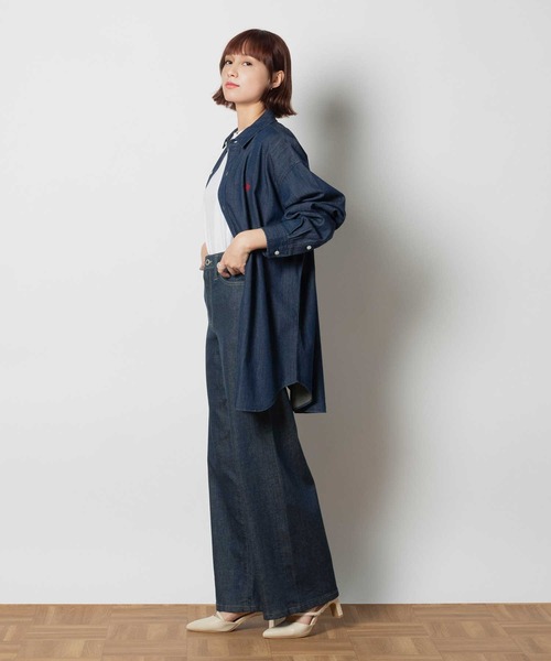 SOMETHING(サムシング)の「SOMETHING(サムシング)【レディース】「LISA」ワイドパンツ(デニムパンツ・レディース・ワンウォッシュ・XS/S/M/L)」の6枚目の写真
