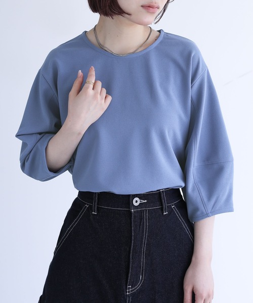 七分袖ランタンスリーブカットソー』（Tシャツ/カットソー）｜n