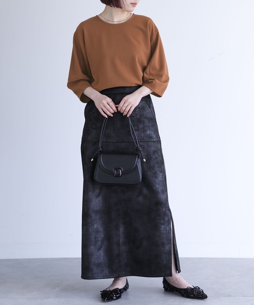 n'OrLABEL（ノアールレーベル）の「『七分袖ランタンスリーブカットソー』（Tシャツ/カットソー・レディース・ブラック/ブラウン/グレイッシュブルー・2/1）」の6枚目の写真