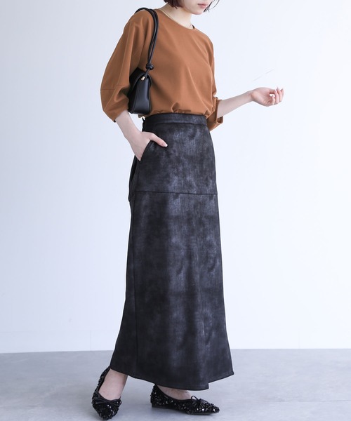n'OrLABEL（ノアールレーベル）の「『七分袖ランタンスリーブカットソー』（Tシャツ/カットソー・レディース・ブラック/ブラウン/グレイッシュブルー・2/1）」の7枚目の写真