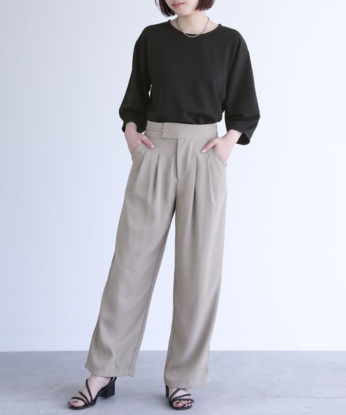 n'OrLABEL（ノアールレーベル）の「『七分袖ランタンスリーブカットソー』（Tシャツ/カットソー・レディース・ブラック/ブラウン/グレイッシュブルー・2/1）」の10枚目の写真