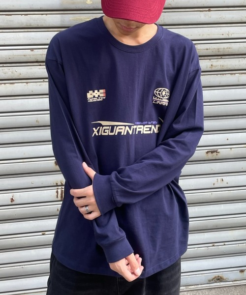 B.R.U(ブル)の「プリントグラフィック長袖Tシャツ(Tシャツ/カットソー・メンズ・ブラック/その他/チャコールグレー/ブラック系その他/ネイビー系/ホワイト/ホワイト系その他/ネイビー・M/L)」の7枚目の写真