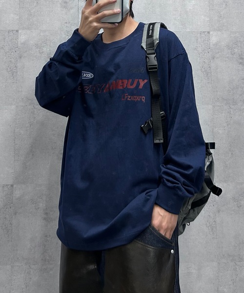 B.R.U(ブル)の「プリントグラフィック長袖Tシャツ(Tシャツ/カットソー・メンズ・ブラック/その他/チャコールグレー/ブラック系その他/ネイビー系/ホワイト/ホワイト系その他/ネイビー・M/L)」の6枚目の写真