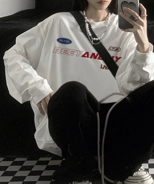 B.R.U(ブル)の「プリントグラフィック長袖Tシャツ(Tシャツ/カットソー・メンズ・ブラック/その他/チャコールグレー/ブラック系その他/ネイビー系/ホワイト/ホワイト系その他/ネイビー・M/L)」の2枚目の写真