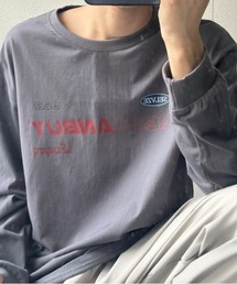 プリントグラフィック長袖Tシャツ