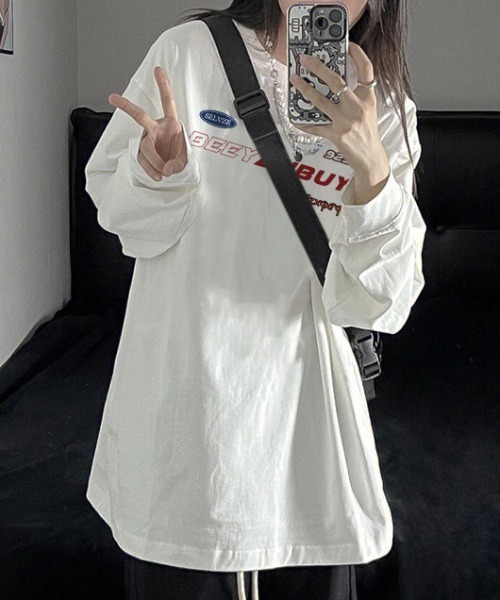 B.R.U(ブル)の「プリントグラフィック長袖Tシャツ(Tシャツ/カットソー・メンズ・ブラック/その他/チャコールグレー/ブラック系その他/ネイビー系/ホワイト/ホワイト系その他/ネイビー・M/L)」の9枚目の写真