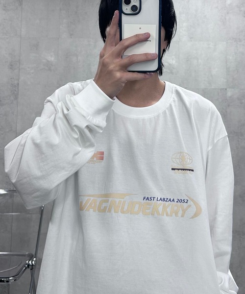 B.R.U(ブル)の「プリントグラフィック長袖Tシャツ(Tシャツ/カットソー・メンズ・ブラック/その他/チャコールグレー/ブラック系その他/ネイビー系/ホワイト/ホワイト系その他/ネイビー・M/L)」の22枚目の写真